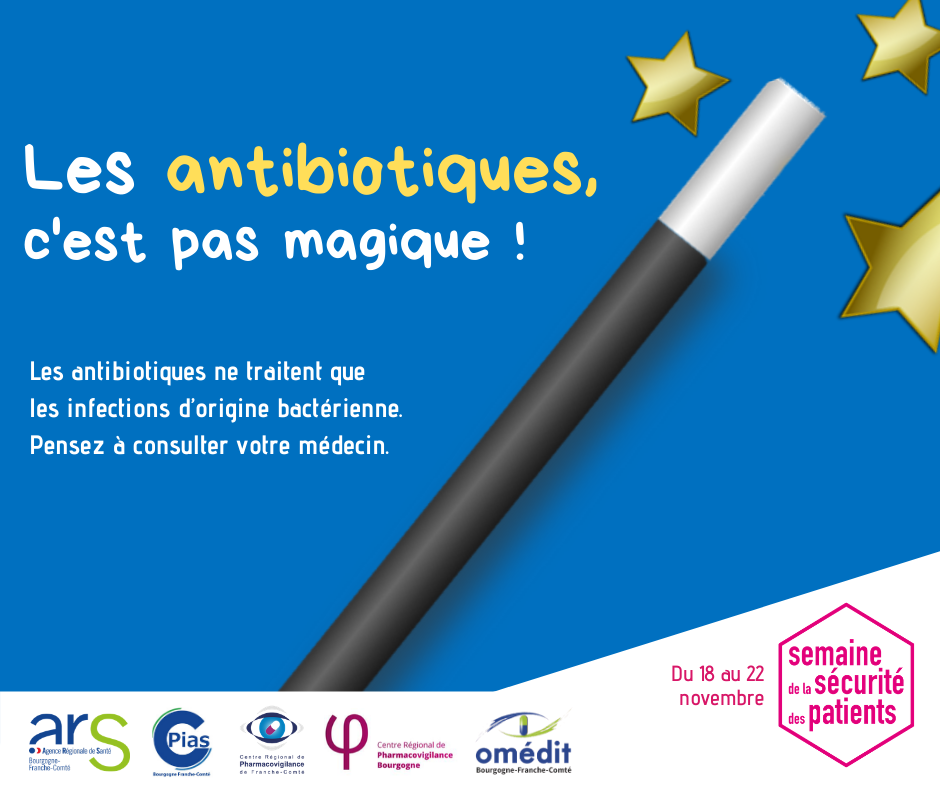 Affiche les antibiotiques c'est pas magique !