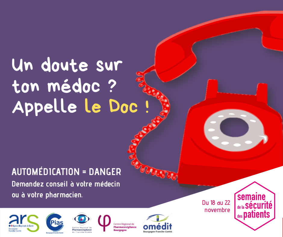 Affiche Un doute sur ton médoc? Appelle le Doc !