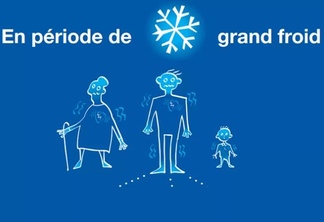Affiche "en période de grand froid"