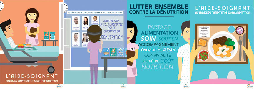 Affiches sur la dénutrition pour les aides soignants