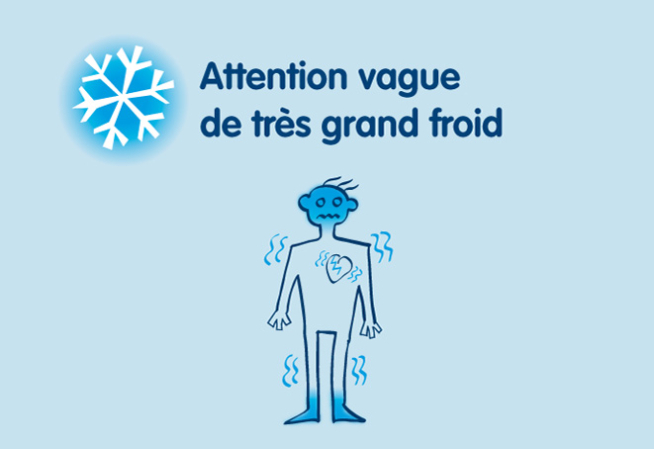 Visuel de l'affiche de Santé Publique France sur le plan Grand froid