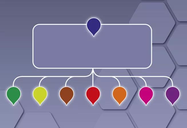 Visuel représentant notre organigramme en version schématique