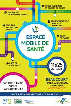 Espace mobile de santé de passage à Beaucourt