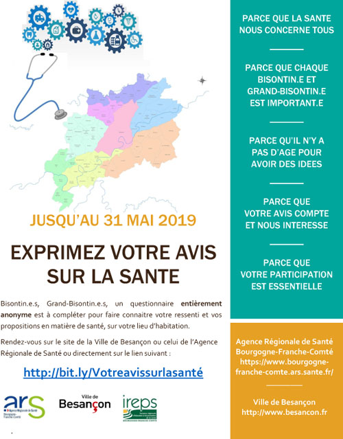 Affiche questionnaire santé Besançon