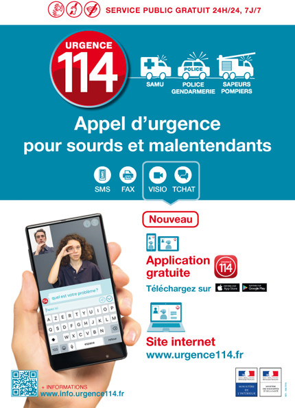 114 appel d'urgence pour sourds et malentendants
