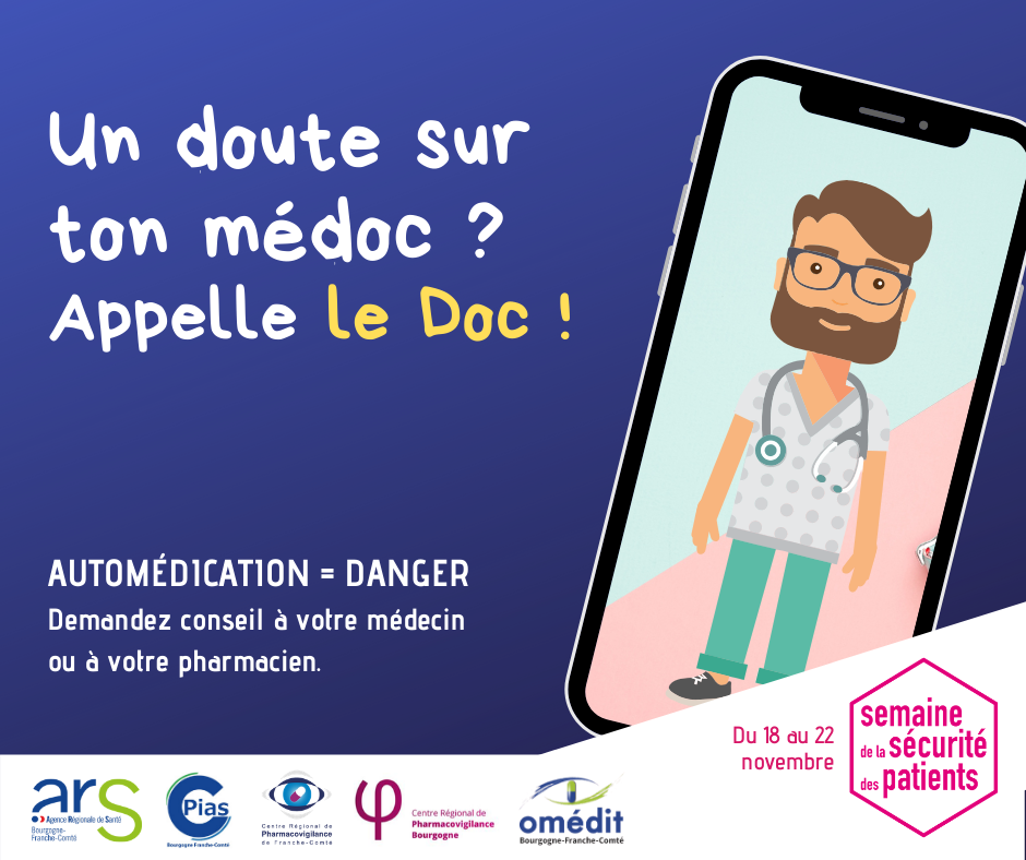 Affiche Un doute sur ton médoc? Appelle le Doc !