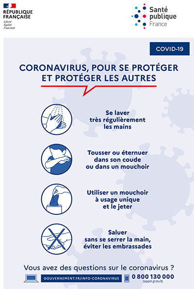 CORONAVIRUS gestes barrieres