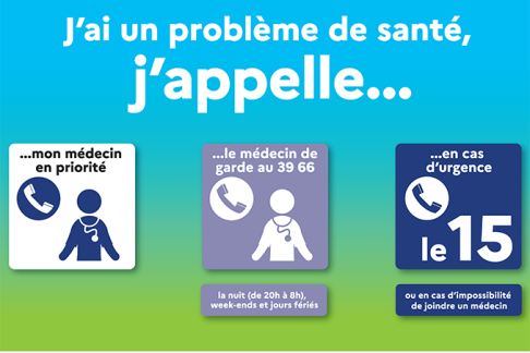 Qui appeler en cas de problème de santé ? - voir description ci-après