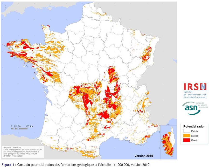 carte radon France
