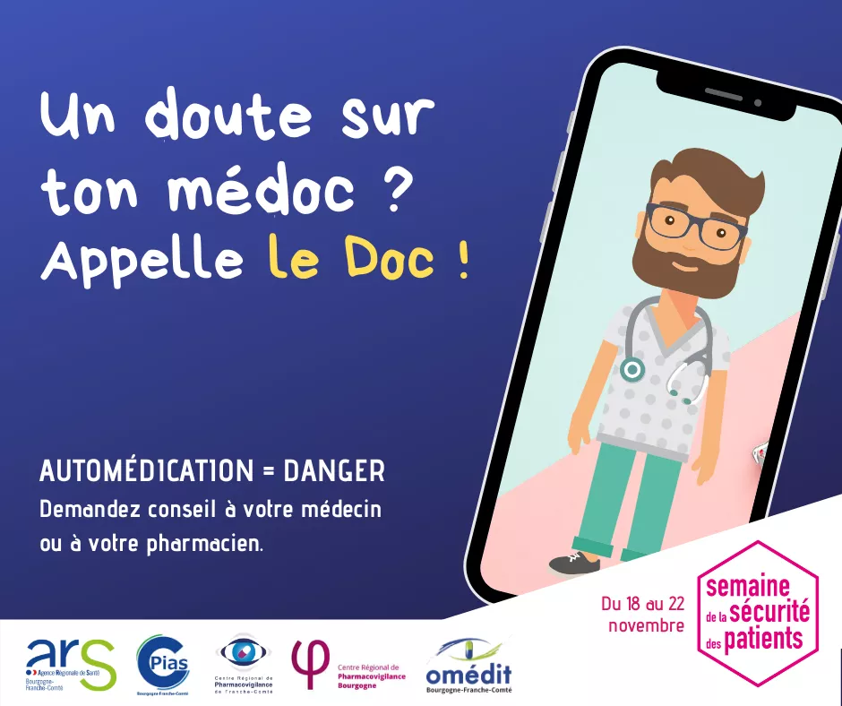 Affiche Un doute sur ton médoc? Appelle le Doc !