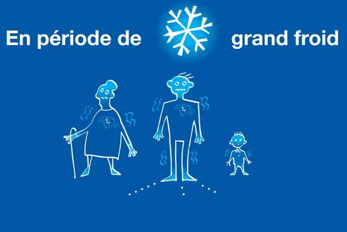 Affiche "en période de grand froid"